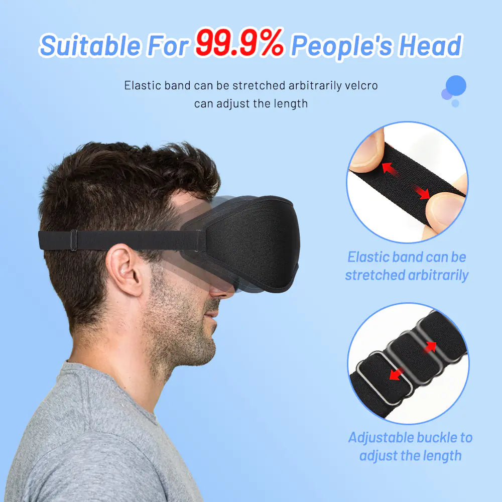 3D Memory Foam Sleep Eye Mask – 100% Light Blocking for Deeper Sleep
