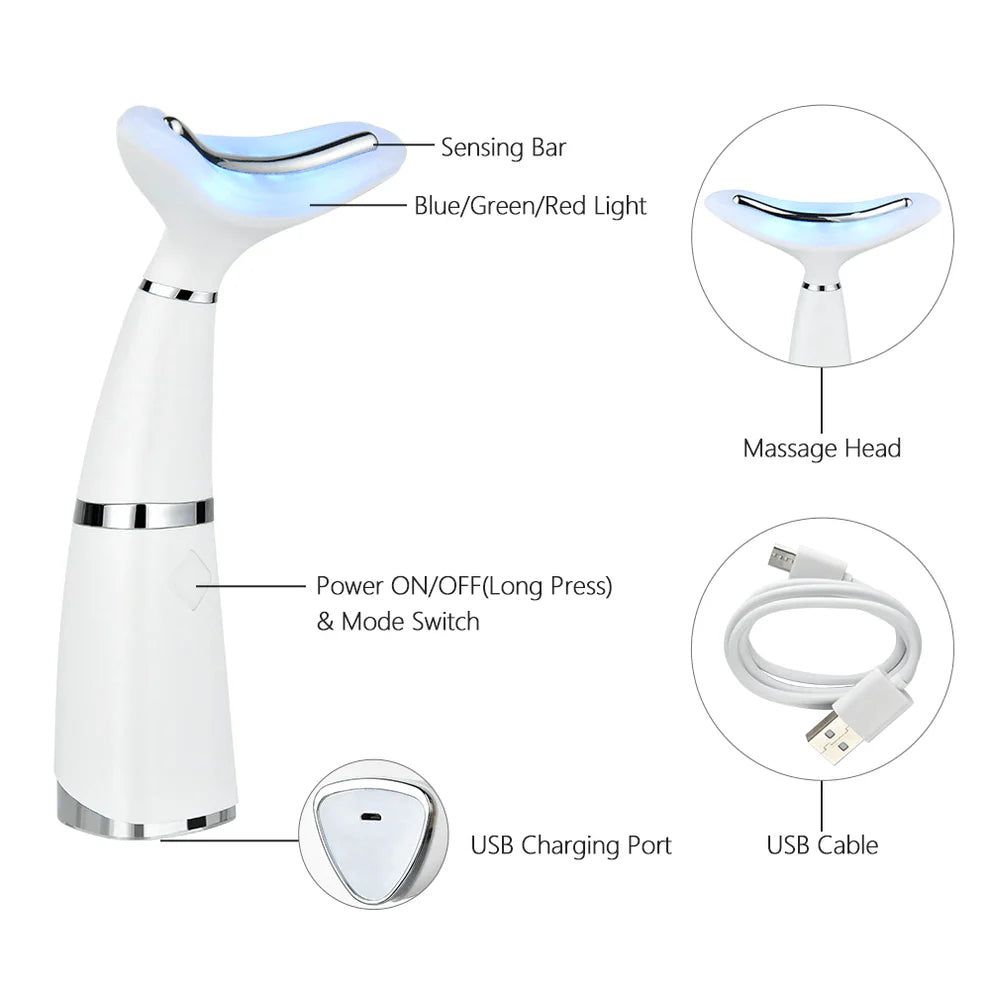 Instant Necklift - LED Sonic Vibration Face and Neck Anti Wrinkle Device
