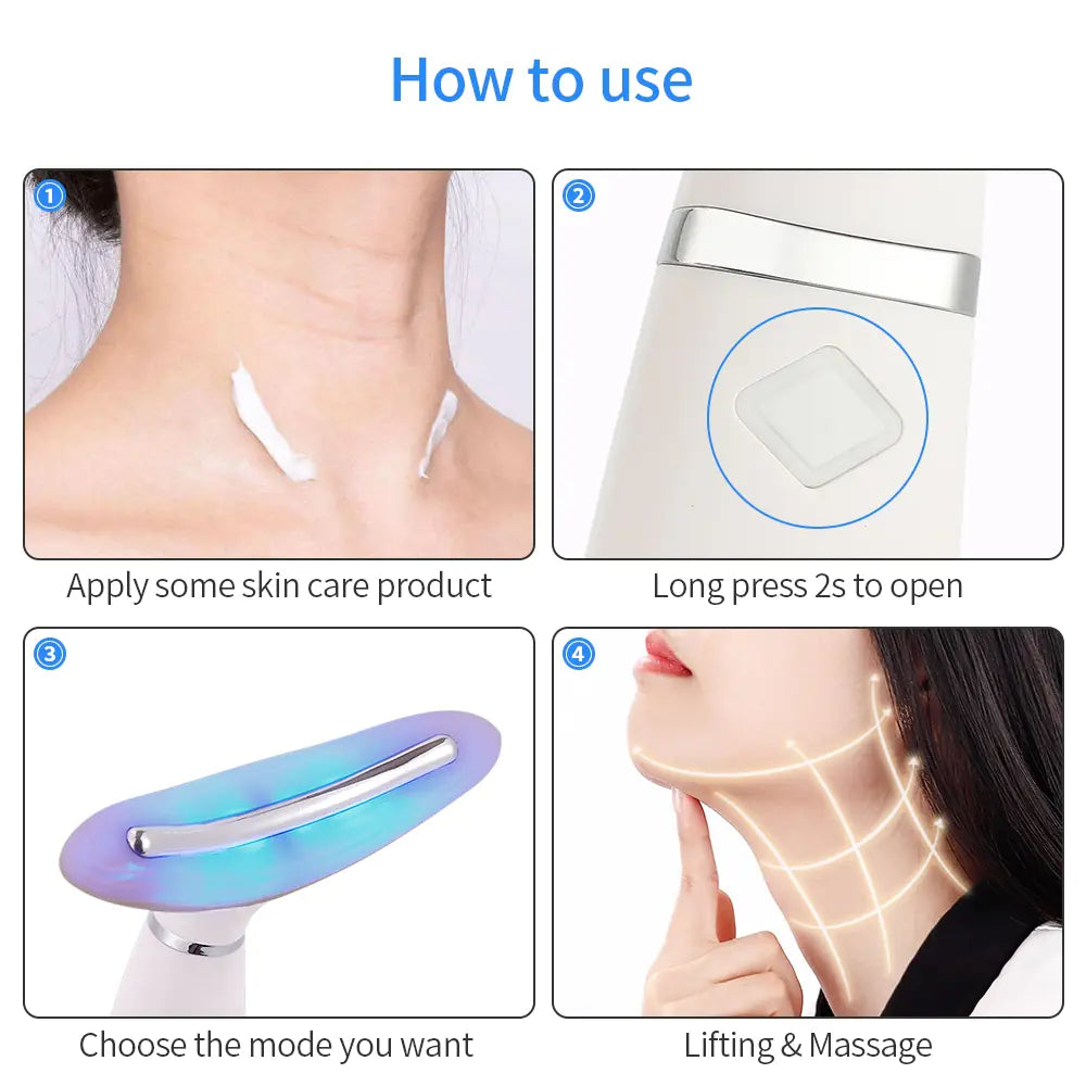 Instant Necklift - LED Sonic Vibration Face and Neck Anti Wrinkle Device