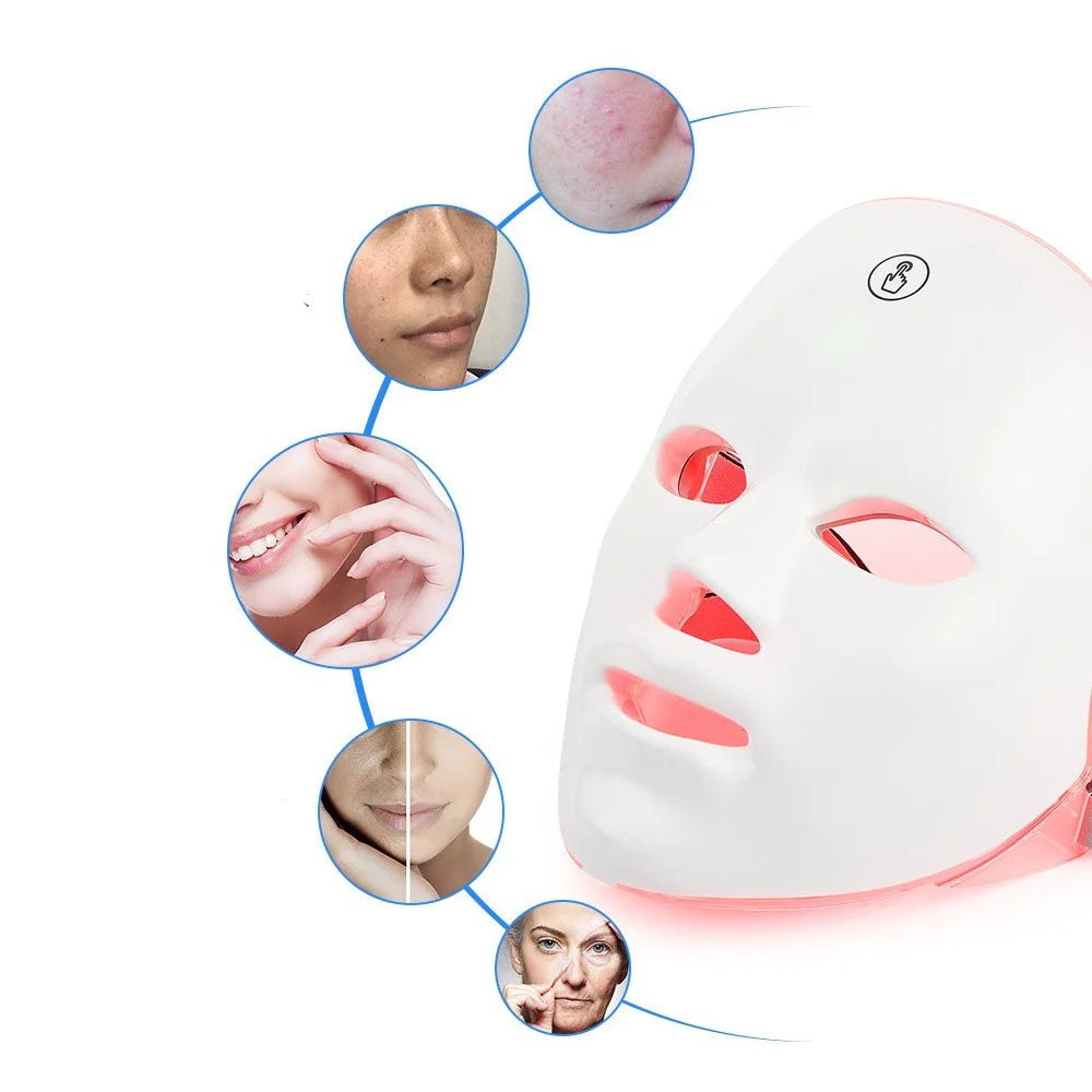 LED Face Mask Light Therapy – 7 Colors for Radiant, Youthful Skin